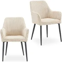 Idimex Eetkamerstoelen VERONA in een set van 2 – beige