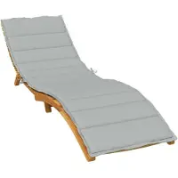 vidaXL Ligbedkussen 200x60x4 cm stof gemêleerd lichtgrijs