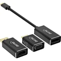 InLine USB Display Converter Set 6-in-1, 4K/60Hz zwart