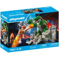 Playmobil - Heroes: Hero Battle Against Giant Lizard (71831)