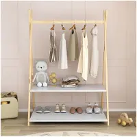 Idimex Kinderkast DANILO met 2 legplanken – Wit/natuur