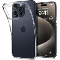 Spigen Liquid Crystal Backcover voor de Apple iPhone 15 Pro Max - Transparant