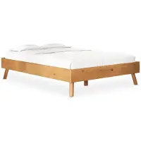 Idimex Futonbed KARRI 140x200 cm van massief hout – eiken afwerking