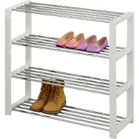 Idimex Schoenenrek ARINA met 4 planken, wit