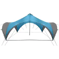 vidaXL Partytent Blauw 600 x 600 x 400 cm Polyester en Staal
