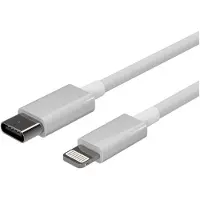 Flexline --USB Lade Kabel, USB-C Stecker auf 8-pin Stecker, PD, weiß, 2,0m