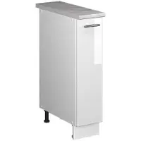 Vicco Apotheekkast Fame-Line, Wit Hoogglans/Wit, 20 cm, WB Marmer