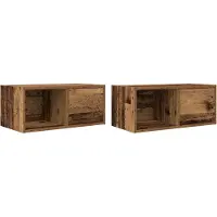 vidaXL Tv-meubels 2 st 60x31x25,5 cm bewerkt hout oud houtkleurig