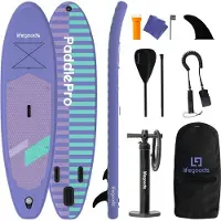 LifeGoods SUP Board Allround Compact - 100 KG Draagkracht - 300 x 76 cm - Opblaasbaar - Compleet SUP pakket - Paars
