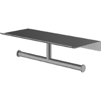 Hotbath &More Dubbele rolhouder voor Planchet serie Geborsteld gunmetal PVD