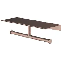 Hotbath &More dubbele rolhouder voor planchet koper geborsteld PVD