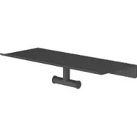 Hotbath &More SHA03 dubbele handdoekhaak voor Planchet serie geborsteld zwart PVD
