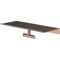Hotbath &MORE Dubbele Handdoekhaak - voor planchet serie - Geborsteld koper PVD SHA03BCP