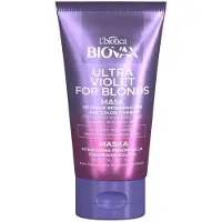 L'Biotica Biovax Ultra Violet: Versterkend masker voor blond en grijs haar, 150 ml