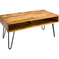 Riess Massieve salontafel SCORPION 100cm naturel mangohouten haarspeldpoten - 38947