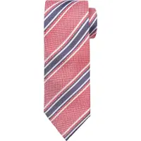 Suitable Stropdas Zijde Streep F91-10 - | Rood | Maat one size