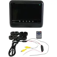Typecat Autorugleuning Multimediaspeler Autohoofdsteun Kussendisplay, Hoofdsteundisplay, Autohoofdsteun LCD-Schermmonitor, 9 Inch
