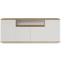 Norda Design Buffetkast met 4 deuren, 1 open nis, decor van grenenhout en wit, l 180 cm