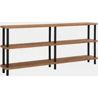 Norda Design Dora Boekenplank | 100% Gemelamineerd | 25mm Dikte | Haagbeuken Poten | 180cm Breedte 74cm Hoogte | Zwart Atlantisch Pijnboomhout