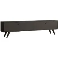 Norda Design - TV-standaard - Antraciet - 100% met melamine gecoat spaanplaat - 165 x 30 x 11,5 cm