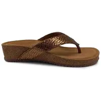 Lazamani Slippers Dames Goud Textiel Maat 42