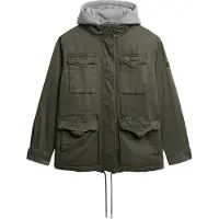Superdry Tussenparka grijs gemêleerd / kaki
