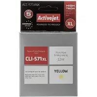 ActiveJet ACC-571YNX (Canon CLI-571Y XL vervanging; Supreme; 12 ml; geel)