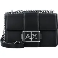 Armani Exchange Schoudertas 'Jodie' zwart / zilver