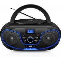 Aiwa DW3012 CD-radio, zwart, universele maat / EU-stekker, 220V, zwart, universele maat