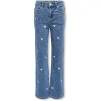 ONLY GIRLS Jeans 'KMGJUICY' blauw / wit