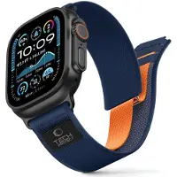 TechProtection Elite Apple Watch 49 / 46 / 45 / 44 Mm Bandje Blauw / Oranje