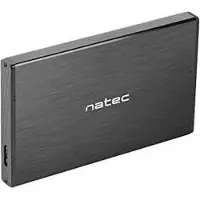 Natec RHINO GO behuizing USB 3.0 voor 2,5'' SATA HDD/SSD, zwart aluminium
