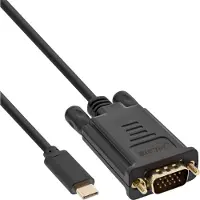 InLine USB Display kabel, USB-C male naar VGA male, 2m