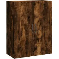 vidaXL Wandkast 69,5x34x90 cm bewerkt hout gerookt eikenkleurig
