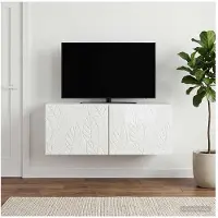 vidaXL Wandmontage TV-kast 59,5 x 31 cm Hoogglans Wit Bewerkt hout