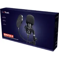 Trust Computer Products GXT 269 Emita II Streamingmicrofoon met tafelstandaard - USB streaming microfoon - Gaming Microfoon - Podcast Streaming - Zwart