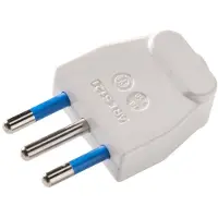 Kaiser Martin Italiaanse Stekker 10 Amp Type L Met Aardingscontact Wit - 851/ws [50 stuks]