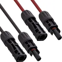 InLine Solar kabelverlengset incl. solarstekker 6mm² zwart/rood 0,5m