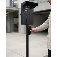 InLine universele muurboxstandaard met EV-oplaadkabelhouder, zwart