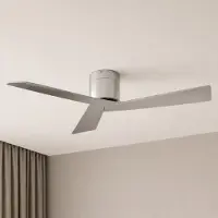 LUCANDE Ventoro plafondventilator, zilver, metaal, Ø 132 cm - , Ventoro, Metallic, Woonkamer, Metaal, Modern