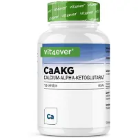 Vit4ever CaAKG - Calcium-alfa-ketoglutaraat - 120 capsules - Hooggedoseerd met 1100 mg dagdosering - Puur calcium & alfa-ketoglutaraat zonder onnodige toevoegingen, vegan