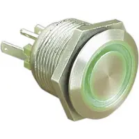 BULGIN MPI002/28/GN MPI002/28/GN Vandalismebestendige druktoets 24 V/DC 0.05 A 1x uit/(aan) Moment Groen (Ø x l) 22 mm x 32.7 mm IP66 1 stuk(s)