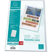 Exacompta L-map A4 Transparant PP (Polypropeen) 120 micron 100 Stuks