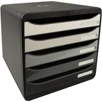 Exacompta Shades of grey Ladekastje Kunststof Grijs 5 Lades 27,8 x 34,7 x 27,1 cm