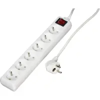 Selgros Serie - Bureausteckerdoos - 6 Stopcontacten - 3m - Aardingspen - Verlichte Schakelaar