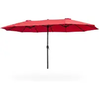 Akord Grote Tuinparasol TILIA / Buitenparasol / Verstelbare Hoogte / UV-bescherming, Waterdicht / Rood / 460 x 270 x 245 cm
