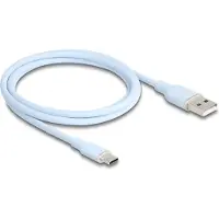 DeLOCK USB 2.0 Cable USB Type-A male to USB Type-C male 1 m blue Silicone