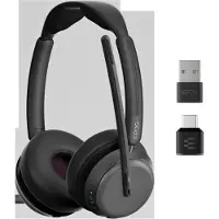 Epos Impact 1000 MS UC Bluetooth-stereoheadset MS Teams-gecertificeerd, ANC-ruisonderdrukking, incl. Bluetooth- en USB-C/A-adapter
