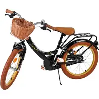 Volare Ashley Kinderfiets - Meisjes - 18 inch - Zwart - Twee handremmen