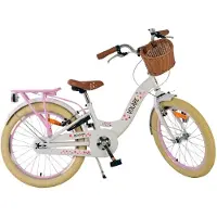 Volare Blossom Kinderfiets - Meisjes - 20 inch - Wit - Twee handremmen